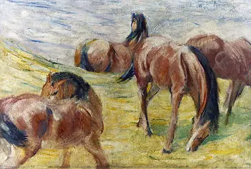 Pferde auf die Weide Franz Marc